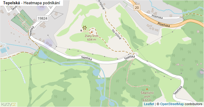 Tepelská - mapa podnikání