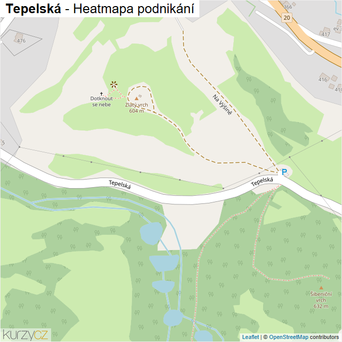 Mapa Tepelská - Firmy v ulici.