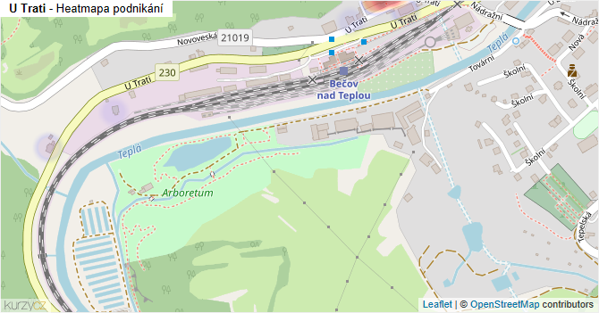 U Trati - mapa podnikání