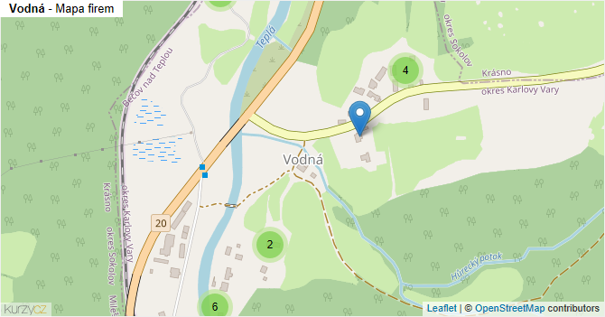 Vodná - mapa firem