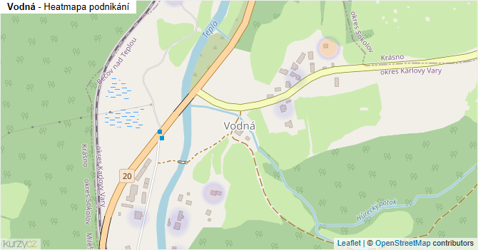 Vodná - mapa podnikání