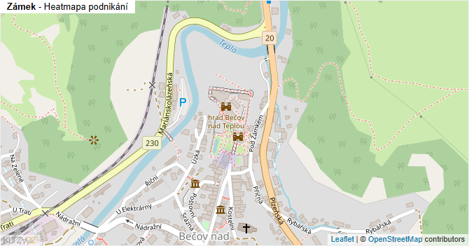 Zámek - mapa podnikání