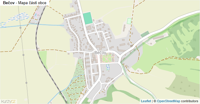 Bečov - mapa části obce