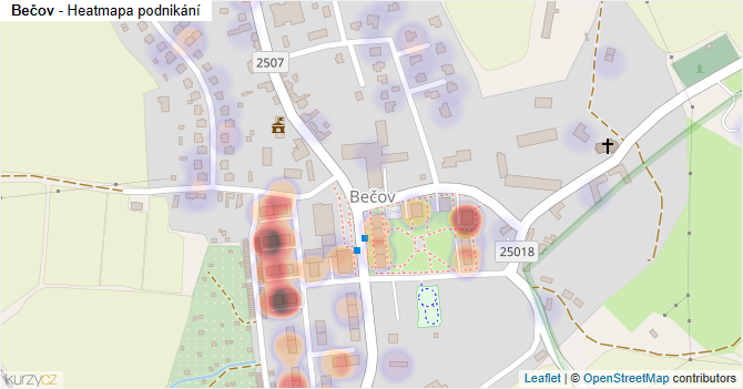 Bečov - mapa podnikání