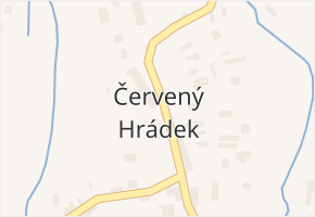 Červený Hrádek v obci Bečváry - mapa části obce