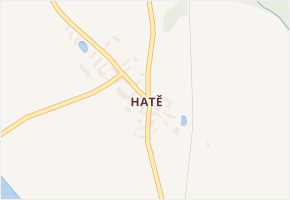 Hatě v obci Bečváry - mapa části obce