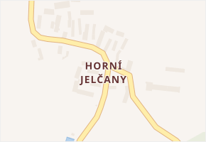 Horní Jelčany v obci Bečváry - mapa části obce