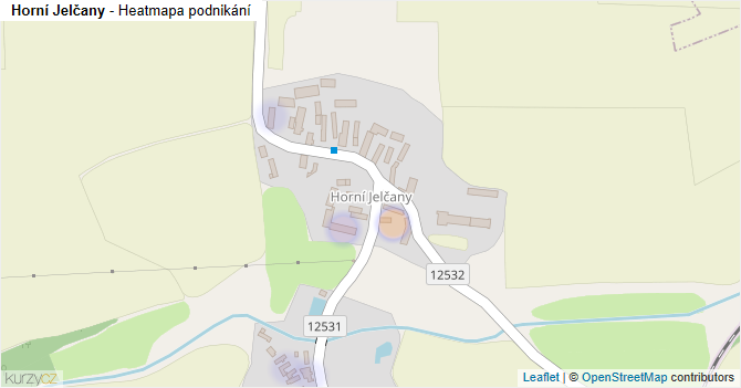 Horní Jelčany - mapa podnikání