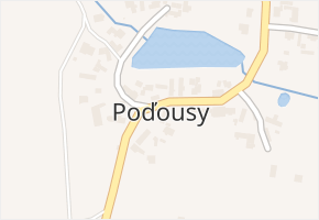 Poďousy v obci Bečváry - mapa části obce