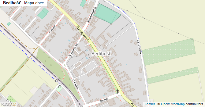 Bedihošť - mapa obce
