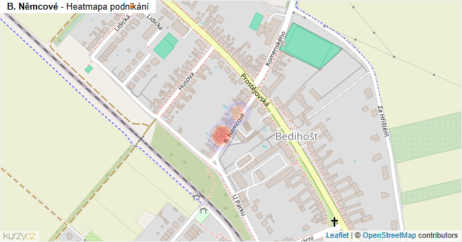 B. Němcové - mapa podnikání