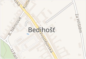 Bedihošť v obci Bedihošť - mapa části obce