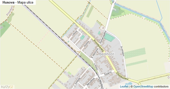 Husova - mapa ulice