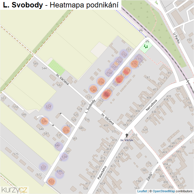 Mapa L. Svobody - Firmy v ulici.