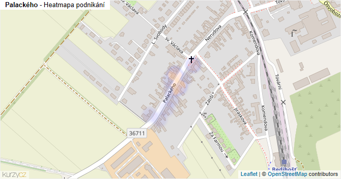 Palackého - mapa podnikání