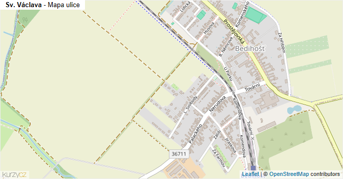 Sv. Václava - mapa ulice