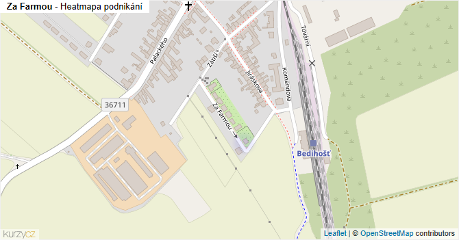 Za Farmou - mapa podnikání