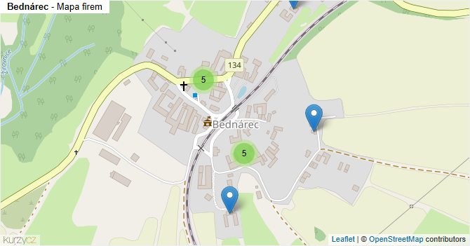 Bednárec - mapa firem