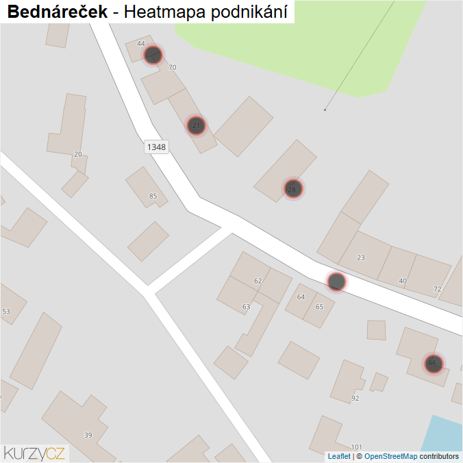 Mapa Bednáreček - Firmy v obci.