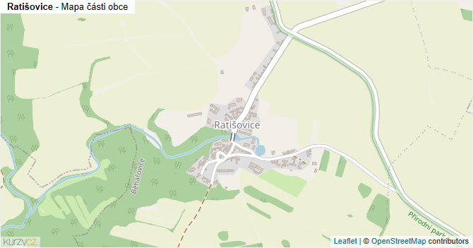 Ratišovice - mapa části obce