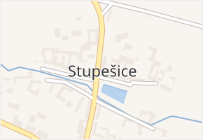 Stupešice v obci Běhařovice - mapa části obce