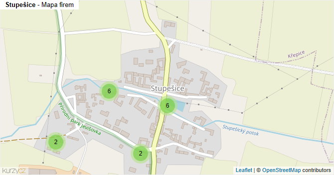 Stupešice - mapa firem