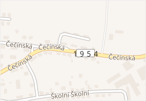 Čečínská v obci Bělá nad Radbuzou - mapa ulice