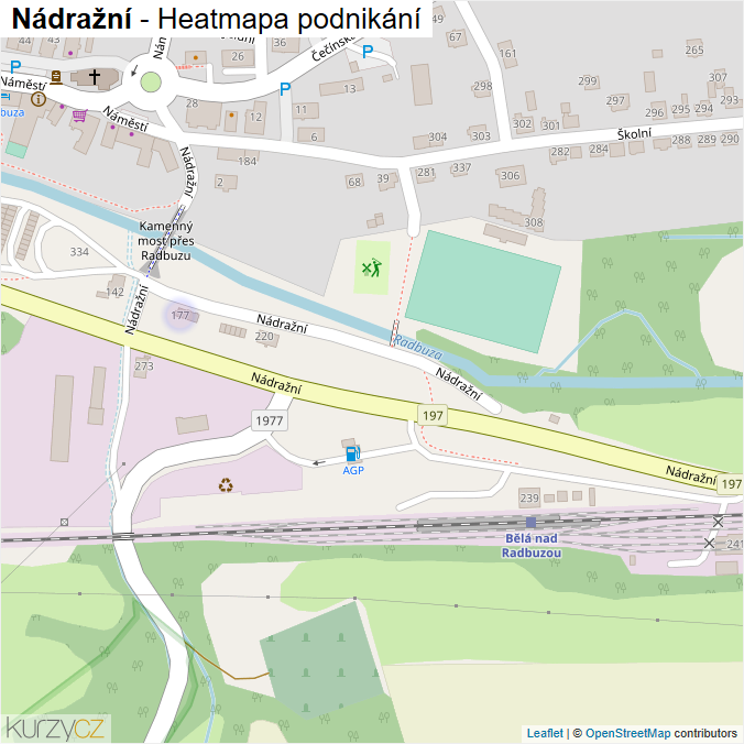 Mapa Nádražní - Firmy v ulici.