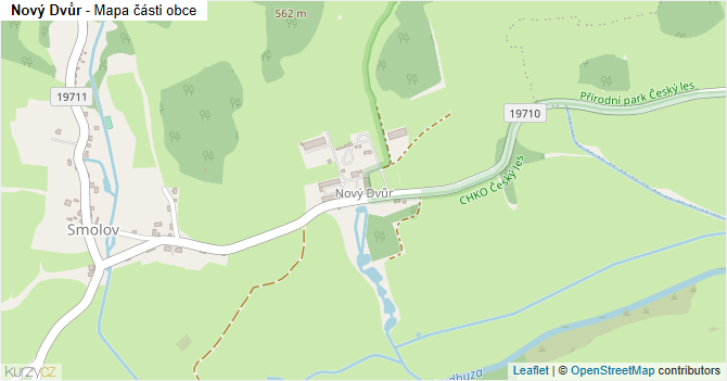 Nový Dvůr - mapa části obce
