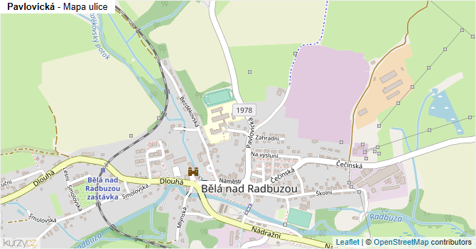 Pavlovická - mapa ulice
