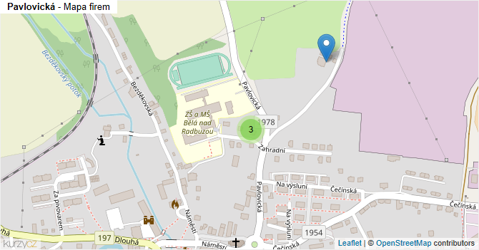 Pavlovická - mapa firem