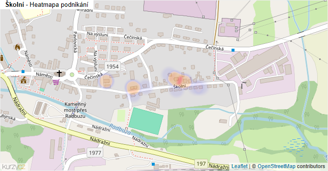 Školní - mapa podnikání