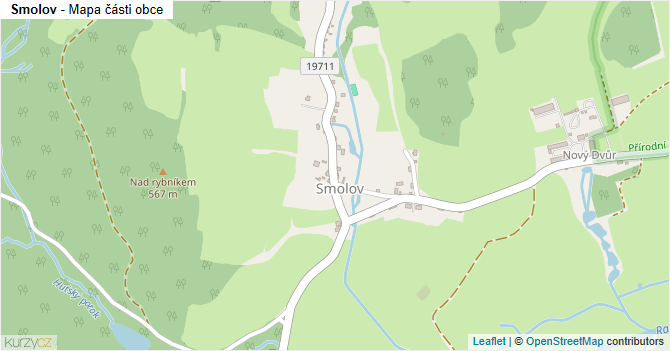 Smolov - mapa části obce
