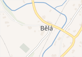 Bělá v obci Bělá - mapa části obce