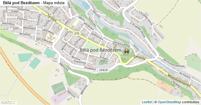 Bělá pod Bezdězem - mapa města