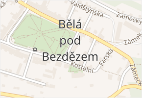 Bělá pod Bezdězem v obci Bělá pod Bezdězem - mapa části obce