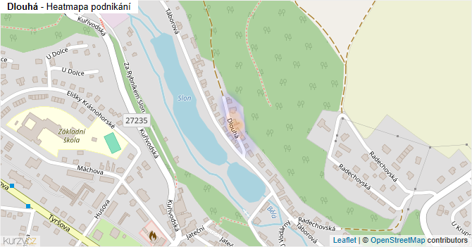 Dlouhá - mapa podnikání