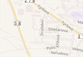 Družební v obci Bělá pod Bezdězem - mapa ulice