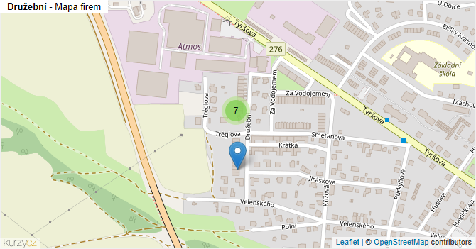 Družební - mapa firem