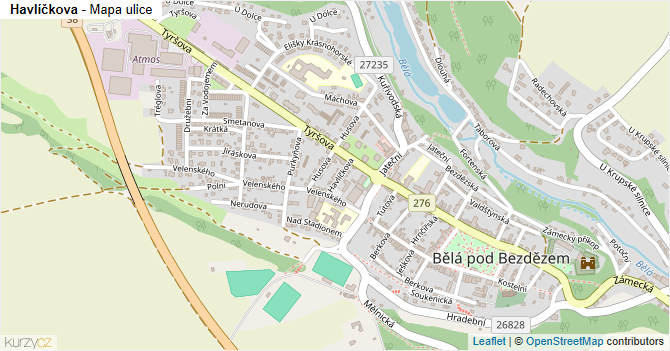 Havlíčkova - mapa ulice