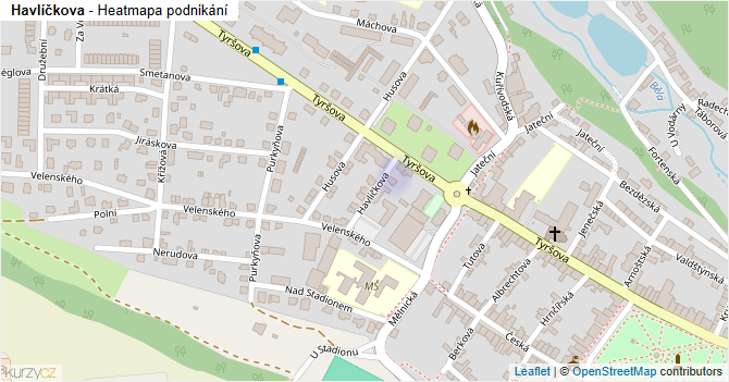 Havlíčkova - mapa podnikání