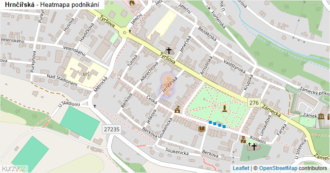 Hrnčířská - mapa podnikání