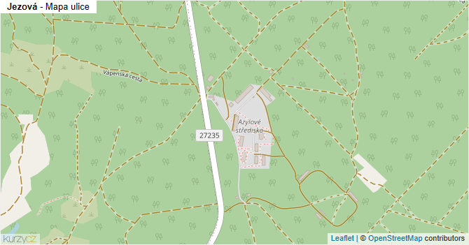 Jezová - mapa ulice