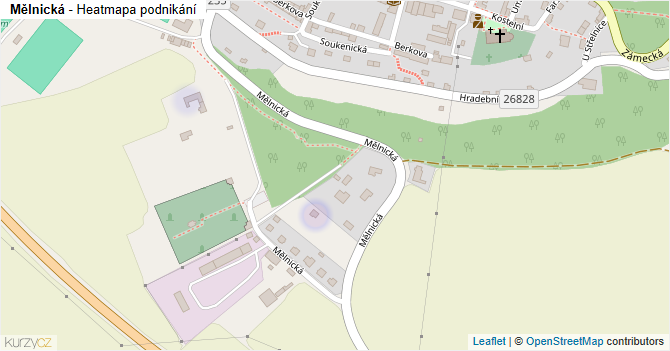 Mělnická - mapa podnikání