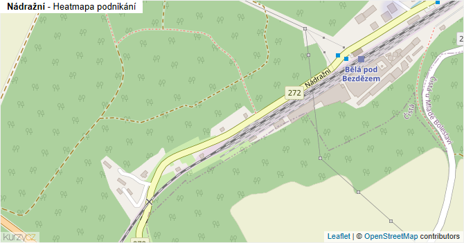 Nádražní - mapa podnikání