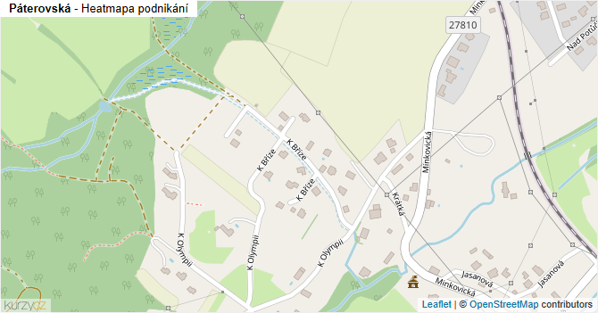 Páterovská - mapa podnikání