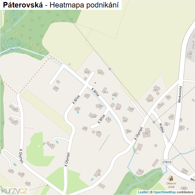 Mapa Páterovská - Firmy v ulici.