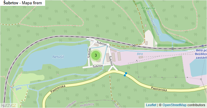 Šubrtov - mapa firem