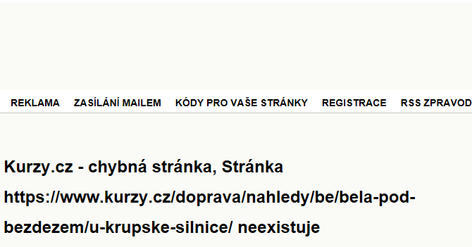 U Krupské silnice - mapa ulice