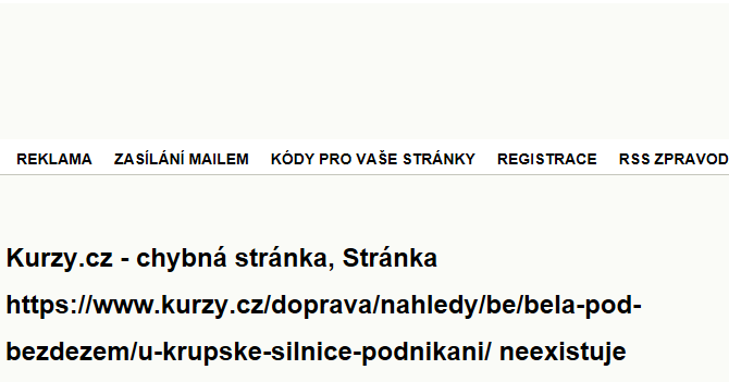 U Krupské silnice - mapa podnikání